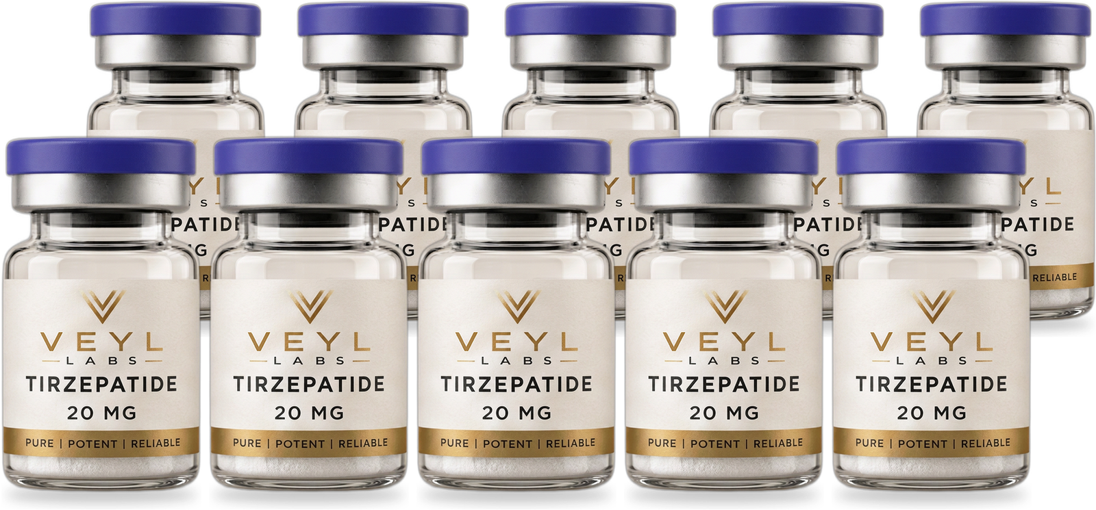 Veyl Labs Tirzepatide · GLP-1 / GIP (dual) 10-vial pack